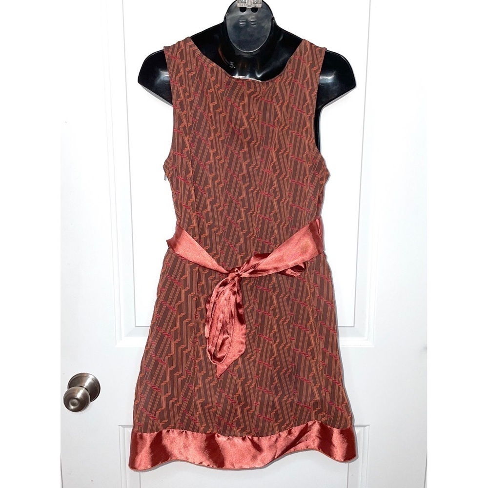 Studio Y Rust & Brown Sleeveless Top- Medium - Picture 3 of 5